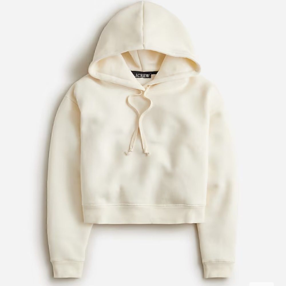 J.Crew Heritage fleece cropped hoodie